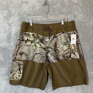 NWT Cabela's Size 36 Bay Rapids Board Shorts Realtree APG Camo Swim Hunting